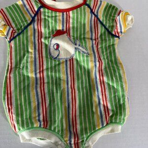 Doe spun vintage baby onesie size 3 to 6 months